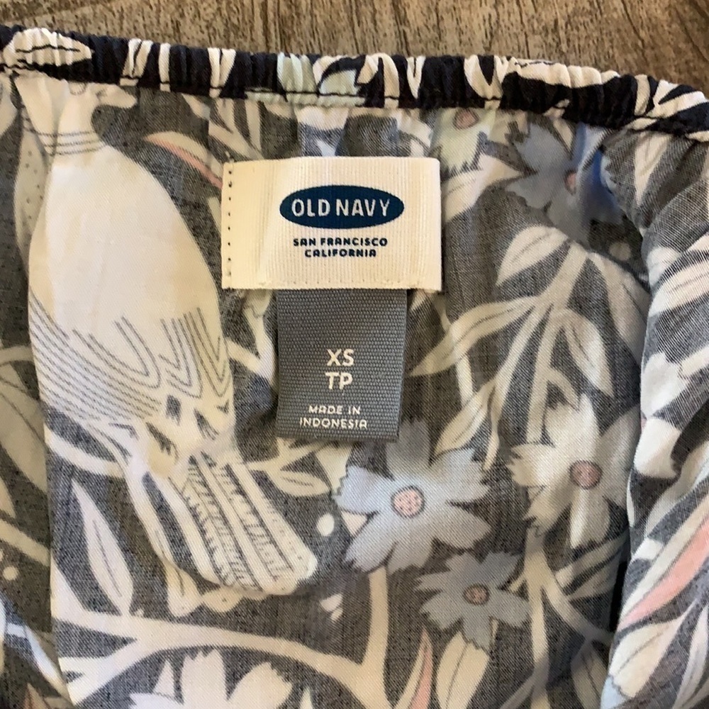 Old Navy Floral Bird Print Sundress Womens XS Mini Dress Adjustable Straps - Picture 5 of 5